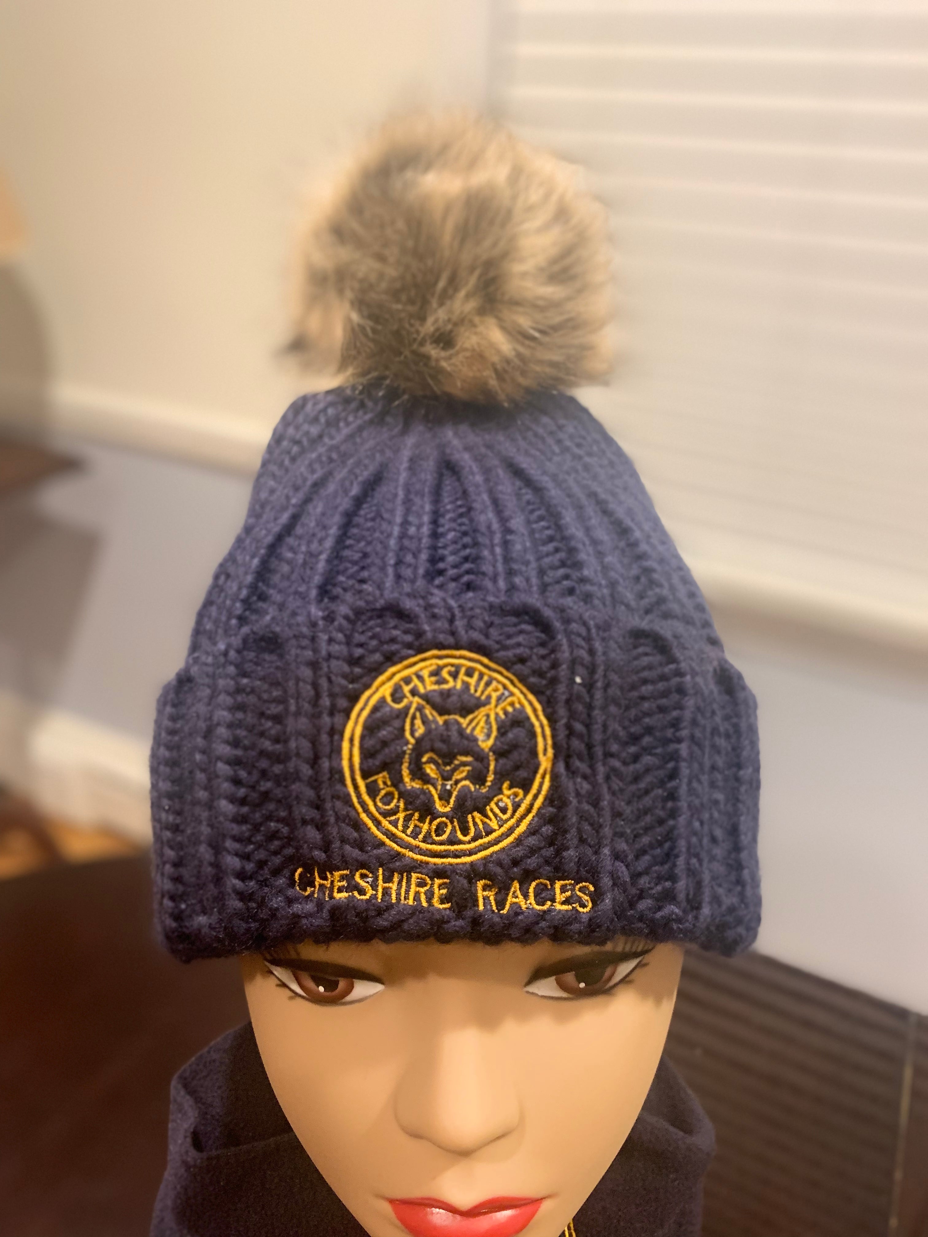 Cheshire Races Pom-Pom Knit Hat